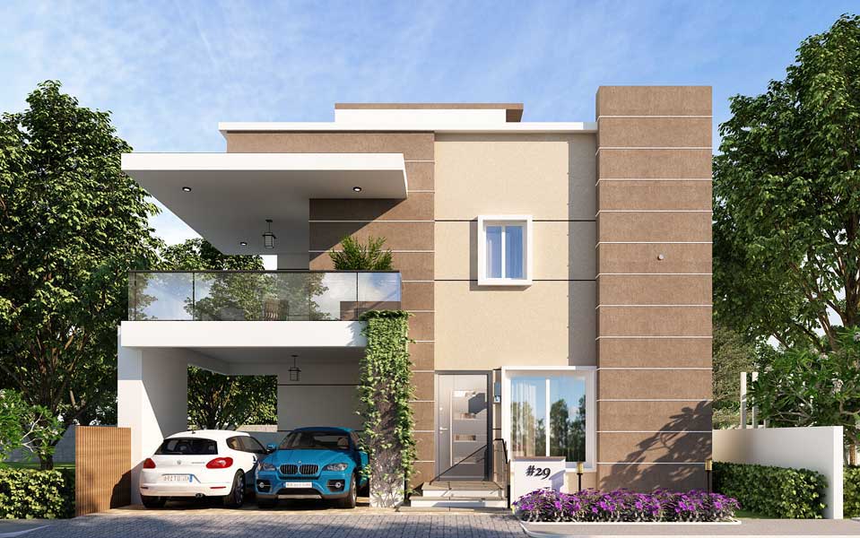 Kumari Oakville Villas in Sarjapur Bangalore Villa Plan - 40x50 - West Facing